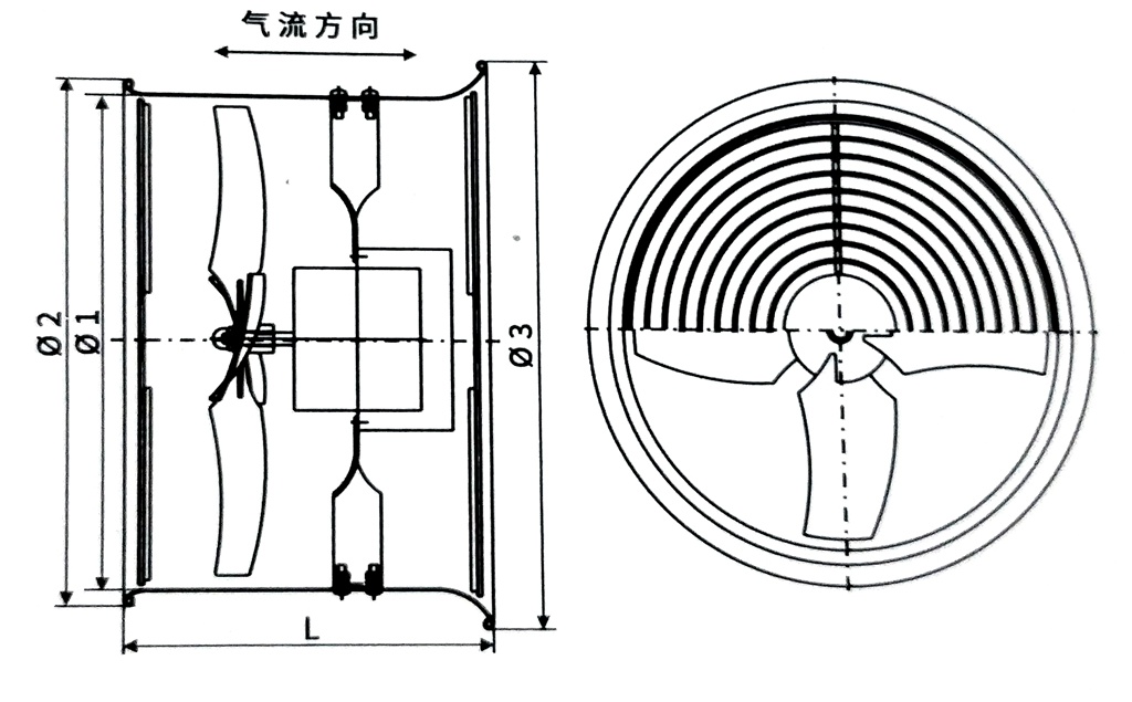 Industrial Axial Flow Fan for Air Circulation and Cooling